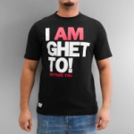 T-shirt Pelle Pelle Haut Ghetto Fabolous en noir